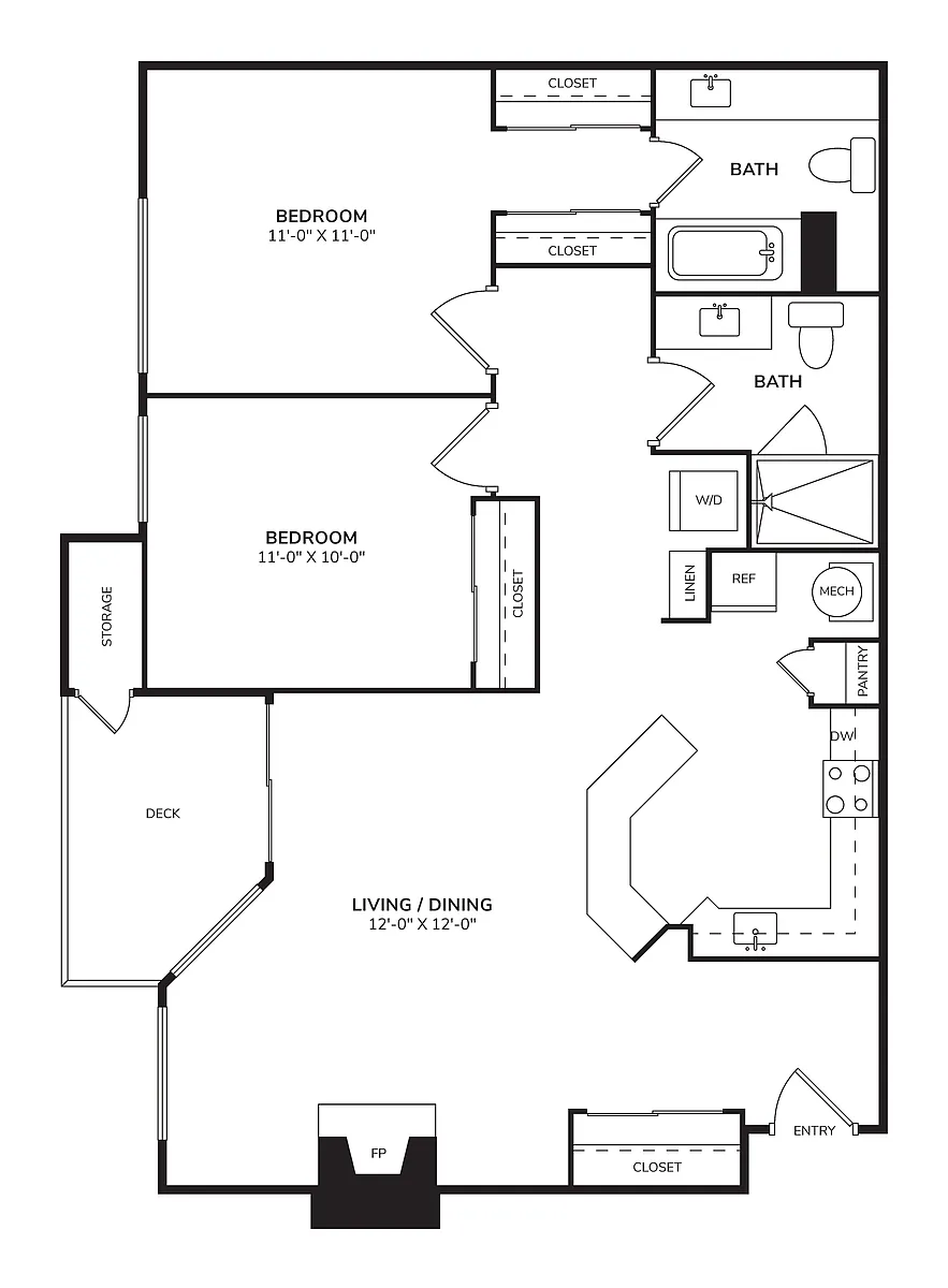 Floor plan B2 - Sandpiper
