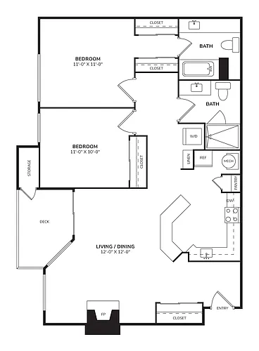 Floor plan B2 - Sandpiper
