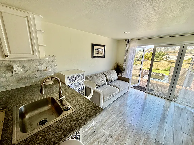 1st Floor In-law suite with living room and kitchenette, with private entrance