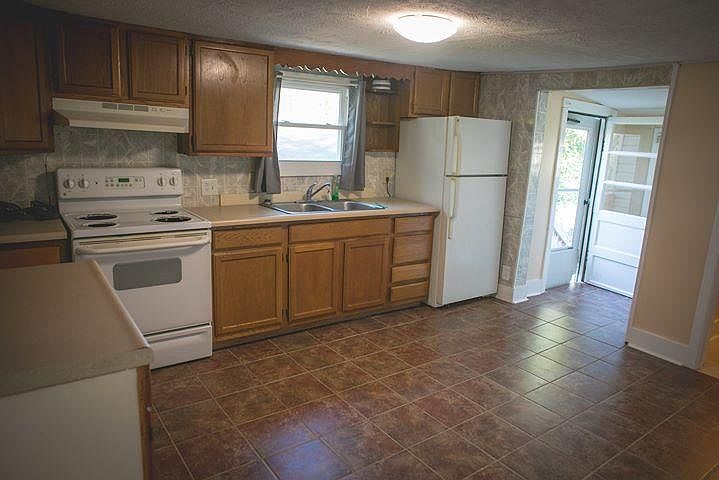 Kitchen - bathroom is off to the right.