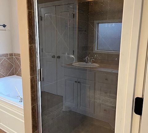 Primary walk-in shower