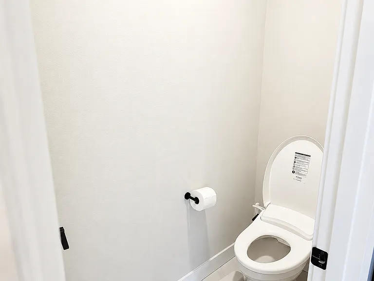 Separate closet toilet with installed bidet
