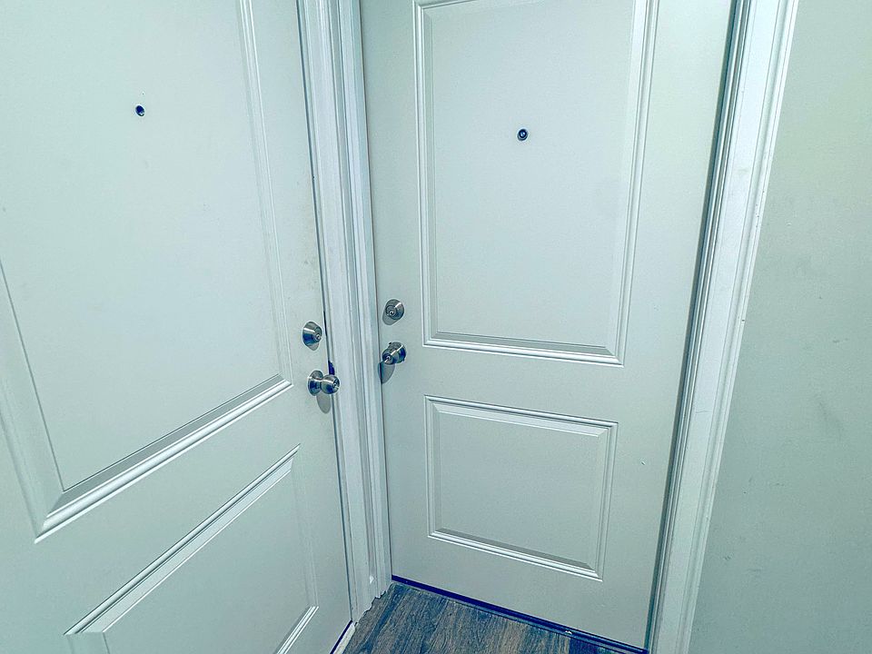 Garage door to side of the unit entrance