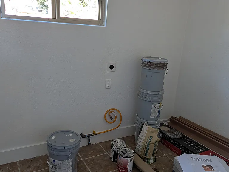 Laundry Hookups Off Garage