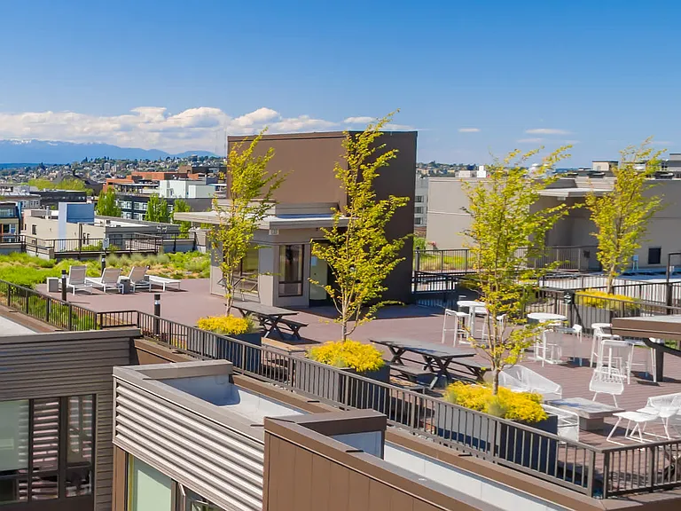Building Exterior and Private Rooftop Deck