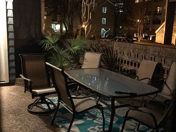 PATIO/PORCH WITH VIEW OF UPTOWN CHARLOTTE SKYLINE