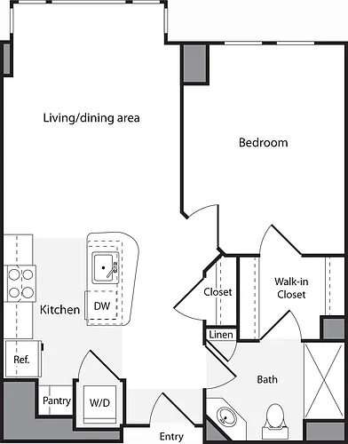 Floor plan 1 Bedroom DS
