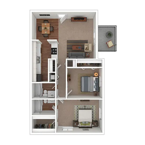 Floor plan B2 | 2 Bed | 2 Bath | Signature