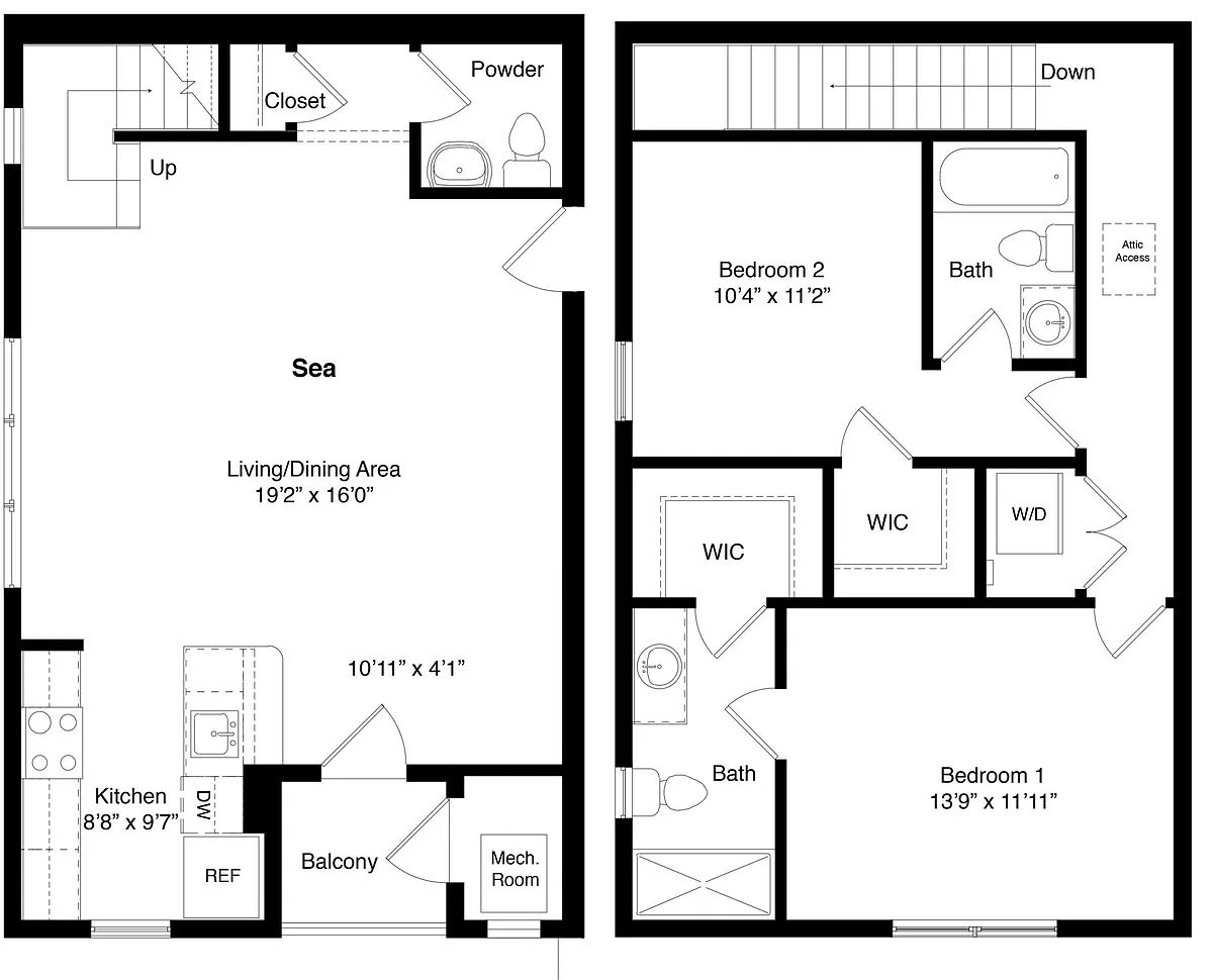 Floor plan Sea