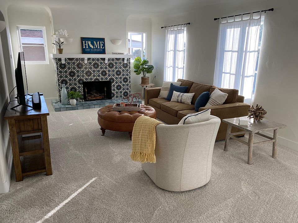 There's a smart TV for you to sign into any of your personal streaming services. Gas fireplace, Balcony access from living room. Back windows have window treatments now.