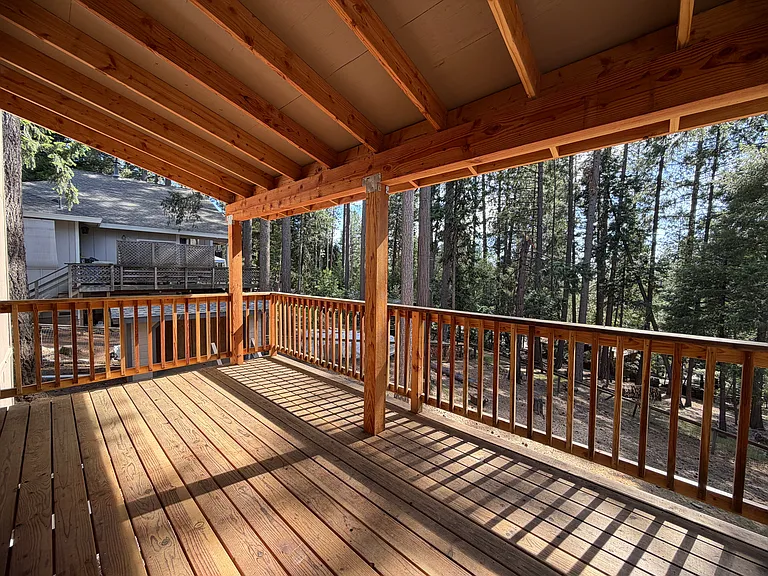 Covered deck off of living area