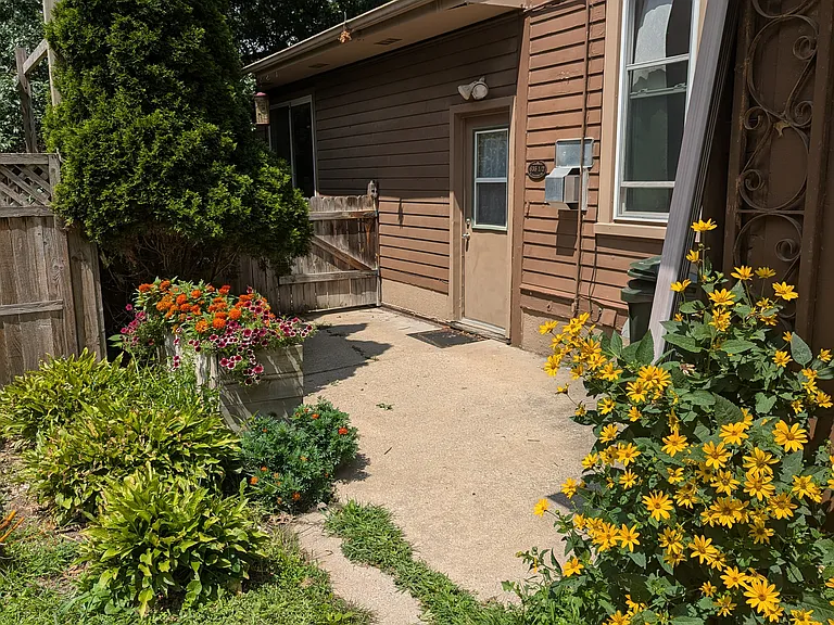This is the private entrance for tenant, no shared space. This is a duplex, landlord lives in other unit.