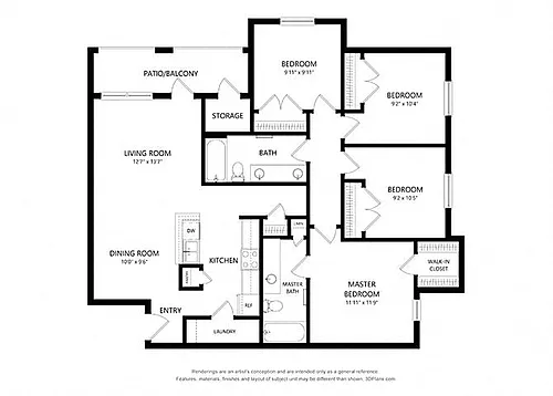 Floor plan Four Bedroom