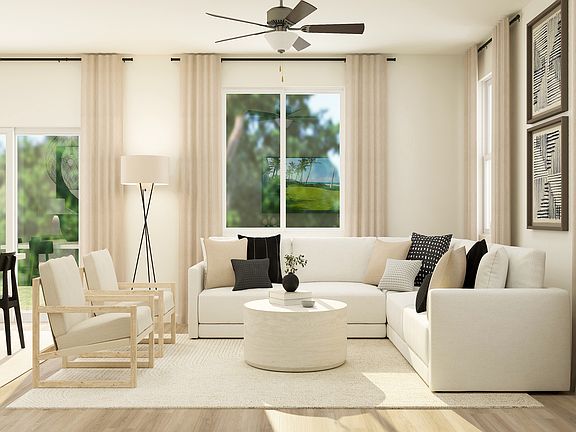 The family room is the perfect place to unwind at the end of the day.