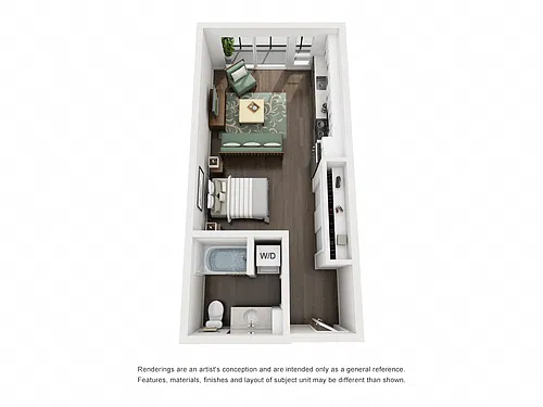 Floor plan Studio MFTE