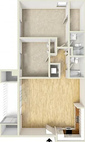 Two bedroom floor plan Two bedroom floor plan