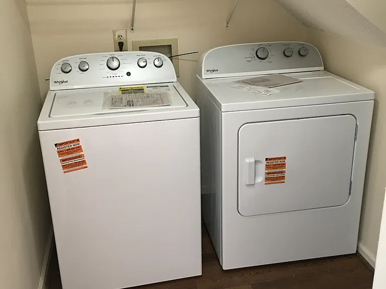 New washer and dryer included