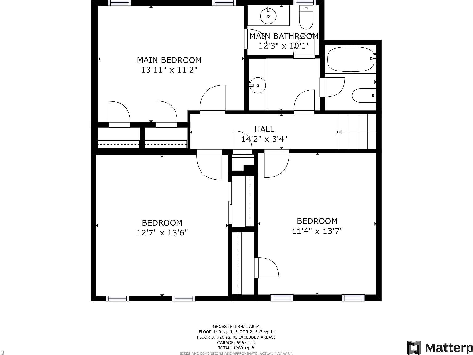 3 bed, 1.0 bath, 1356 sqft, $1,495 — Photo 3