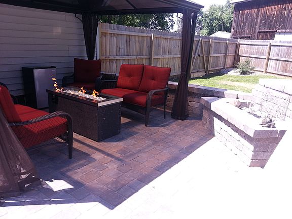 Water Fall And Gazebo 