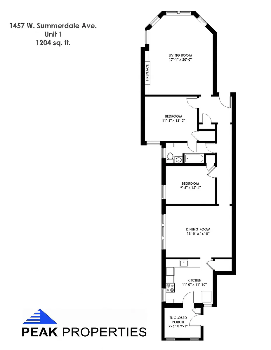 Floor plan 3 Bedroom - 2 Bathroom