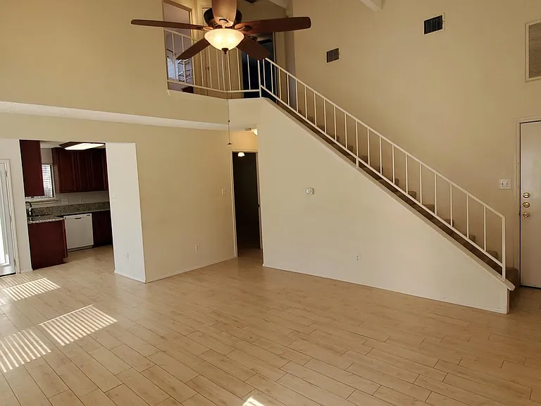 Living room and dining room