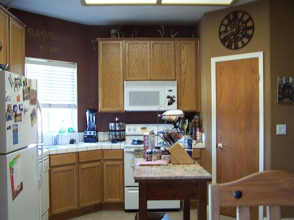Kitchen has pantry