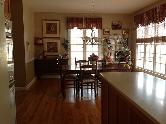Breakfast room at far end of the large kitchen