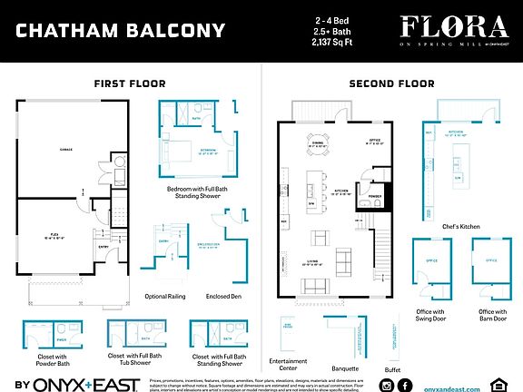 First Second Floor Plan and Options