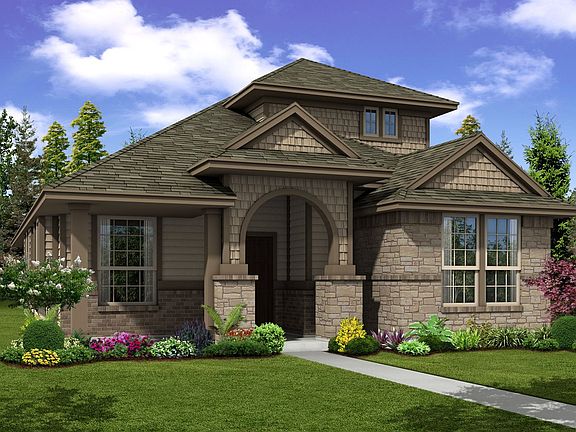 Elevation B, Beautiful Stone and Brick Exterior