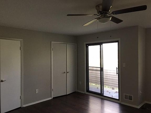 Master Bedroom - 2 closets, slider to deck, fan and lights