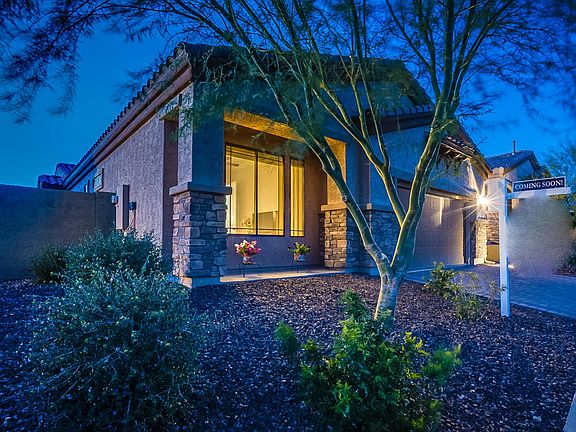 Exterior Front Elevation at Twilight