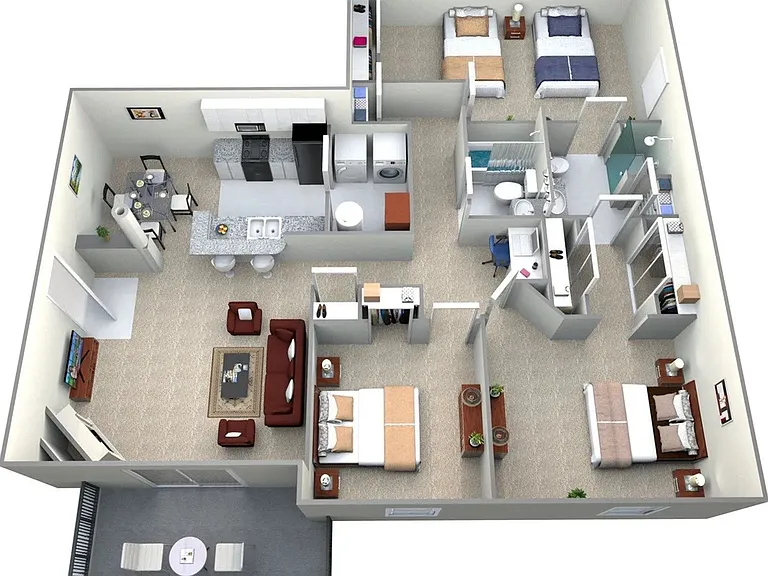 3x2B-1,321 sqft 3x2B-1,321 sqft