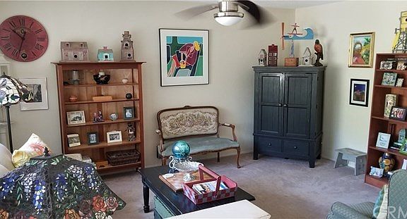 Step down into this spacious living room