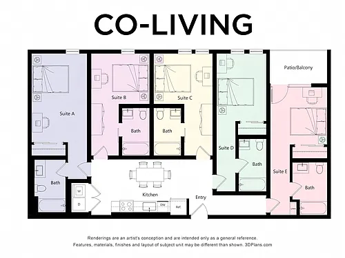 Floor plan 5A Co-Living