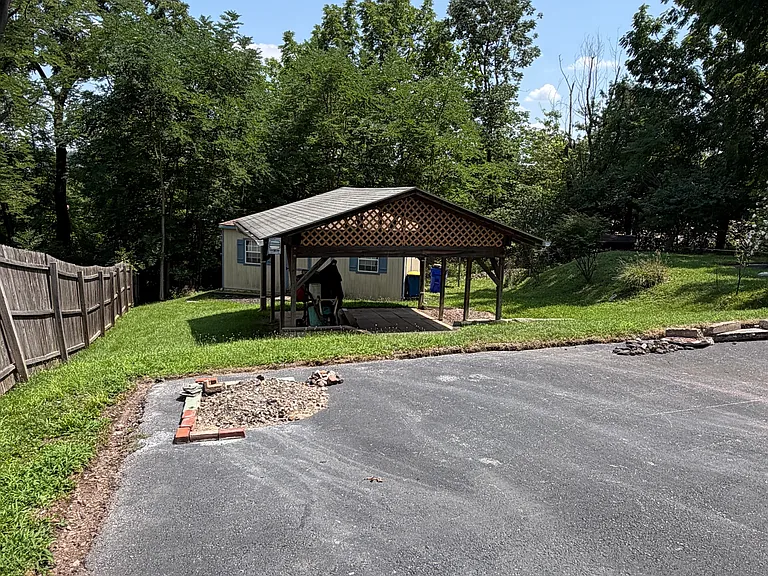 Parking and Back Covered Yard