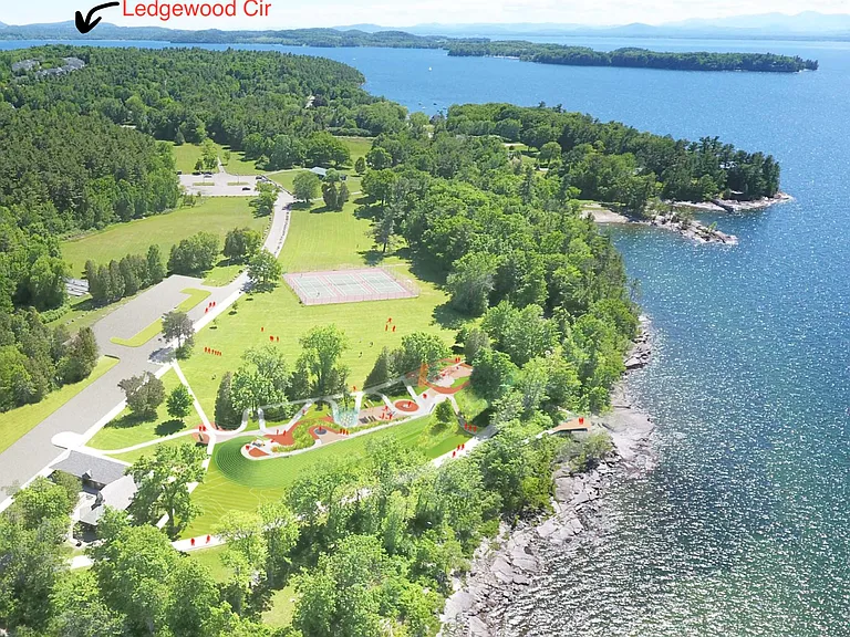 Oakledge Park -trails from the park take you directly to the house.