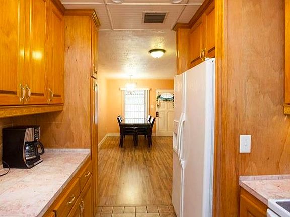 Kitchen looking into dining room