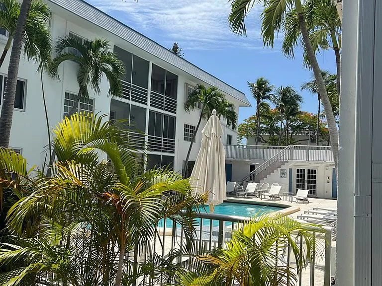 View to the pool. No direct access from the apartment.