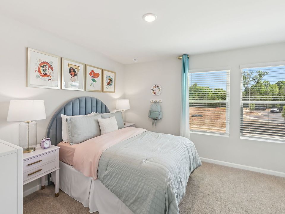 Secondary bedroom in the Jade floorplan at a Meritage Homes community in Mebane, NC.