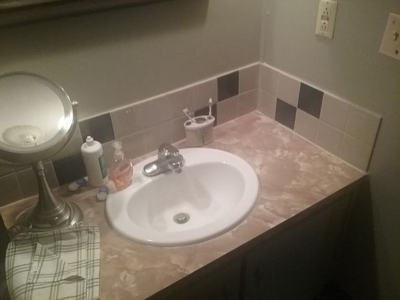 bathroom backsplash recently installed