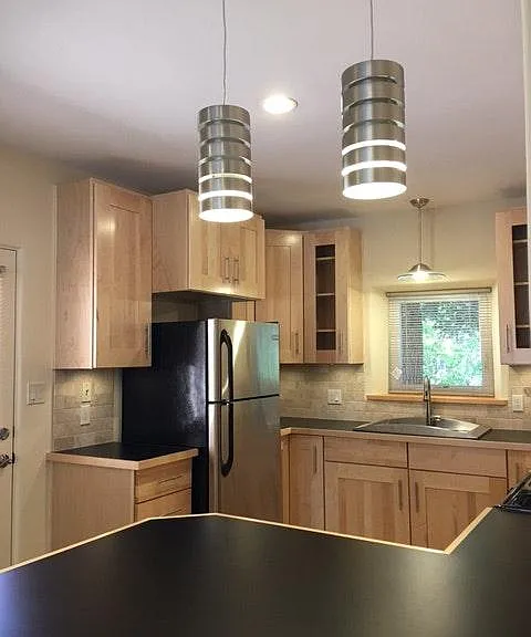 Kitchen. Cabinetry is custom built.