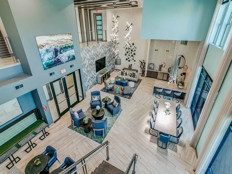 Spacious resident lounge