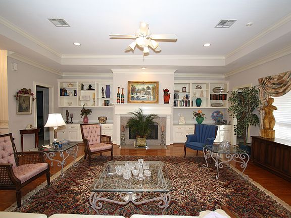 View from the dining area overlooking the den.