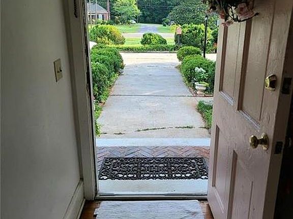 Looking out the front door