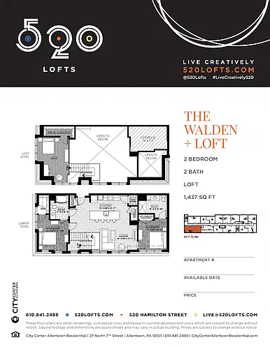 Floor plan The Walden Loft