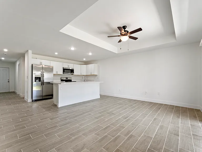 Kitchen and living area