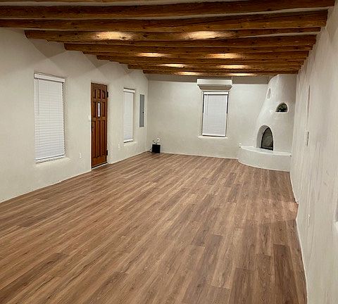 The home rental includes beautiful built-in recessed lighting and 2" window shades.