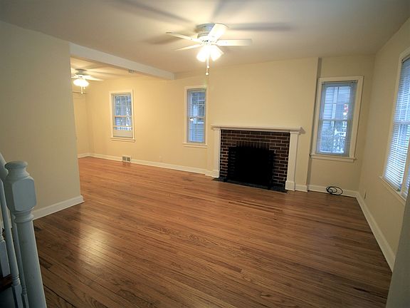 Living/Dining with Fireplace, Ceiling Fan