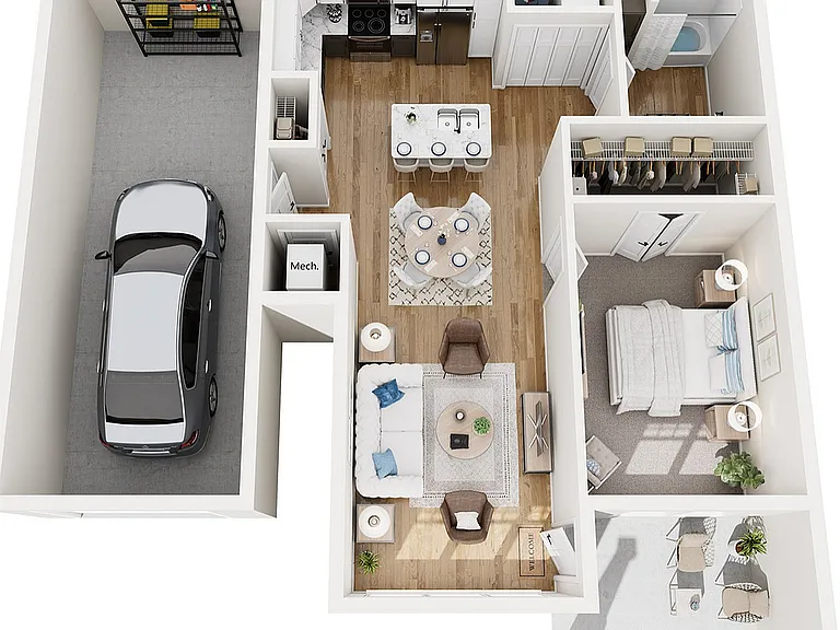 Floor Plan 1C | Seasons at Spring Street | Apartments in Mount Pleasant, WI Floor Plan 1C | Seasons at Spring Street | Apartments in Mount Pleasant, WI