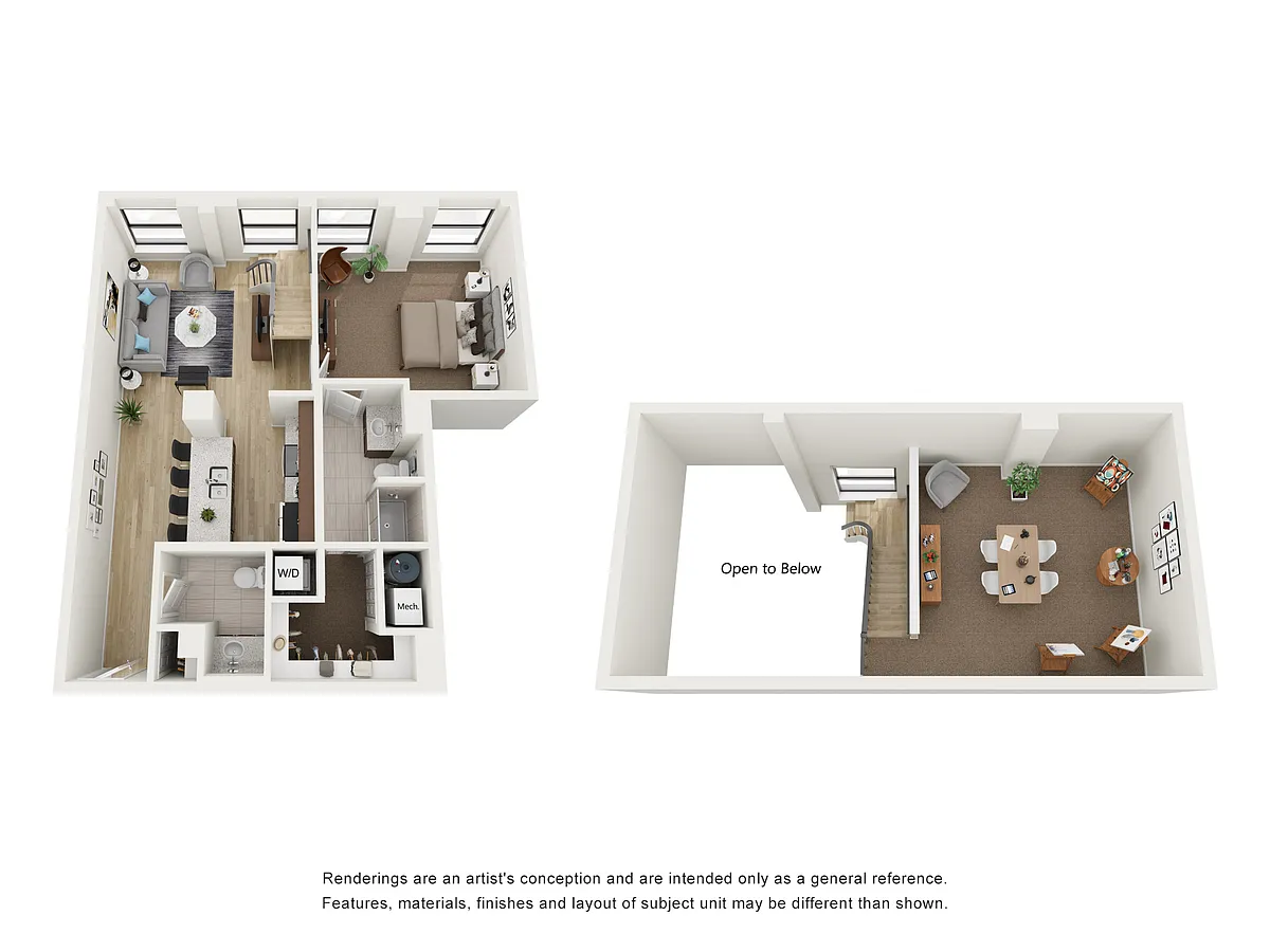 Floor plan 1x1 N Penthouse Loft